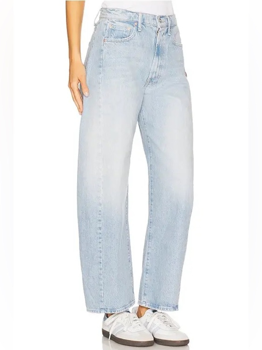 MOTHER The Full Pipe Flood Back Pedal Barrel Leg Jeans Size 29 NWOT - Picture 1 of 10